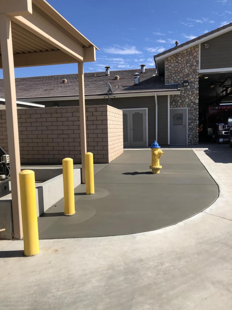 Freshly poured concrete slab work by Nationwide Construction