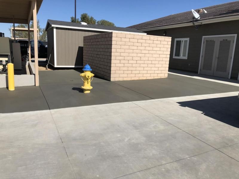 Completed concrete flatwork by Nationwide Construction