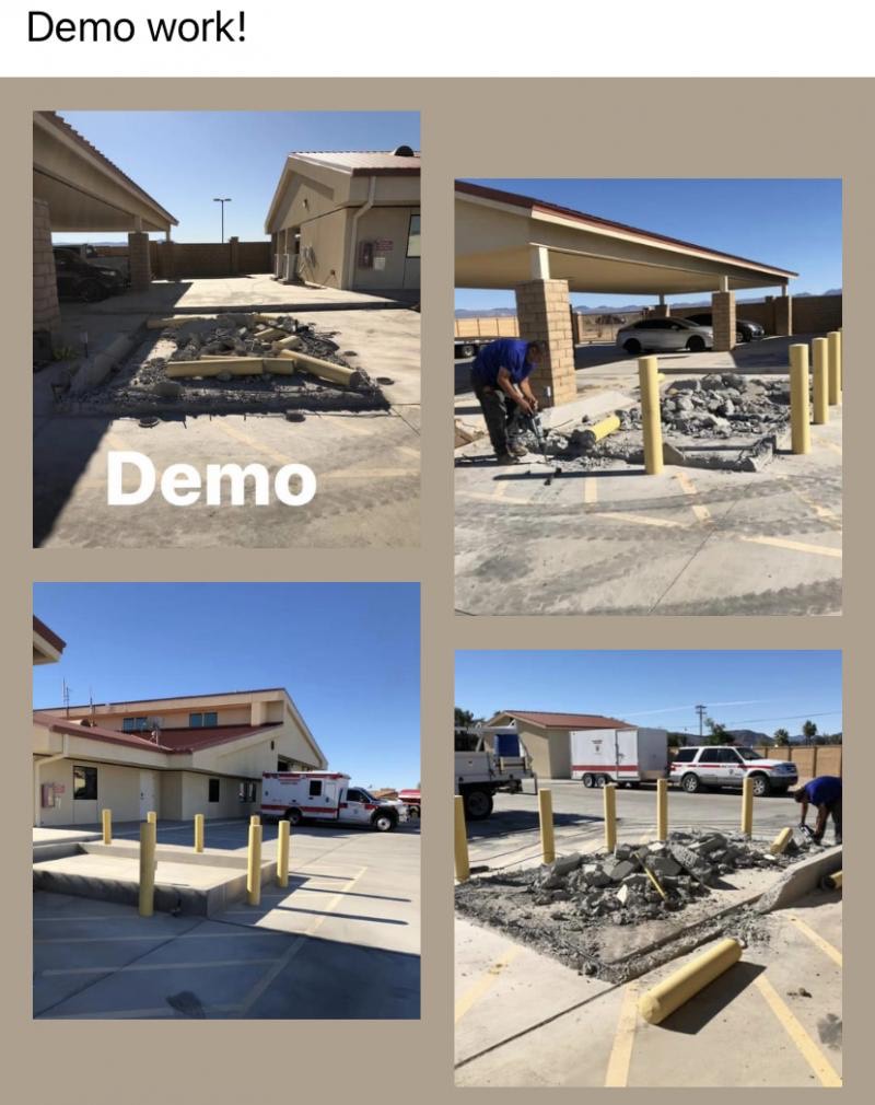 Demolition work in progress by Nationwide Construction